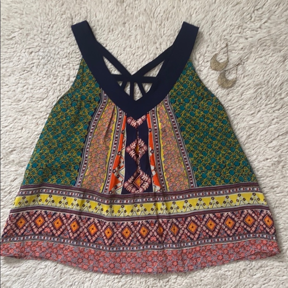 Maeve by Anthropologie Silk printed Blouse